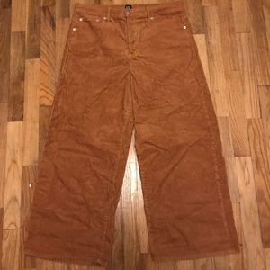 Gap High rise wide leg corduroy pants